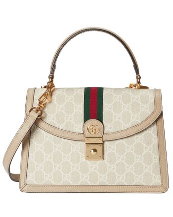 Gucci Ophidia Small GG Top Handle Bag Cream